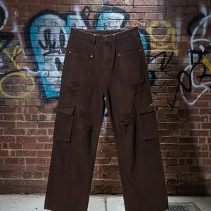 Women's Brown Cargo Pants